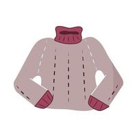 maglione inverno vestiti caldi moda cartone animato stile hygge vettore