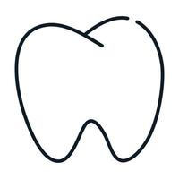 icona della linea di servizio medico sanitario di odontoiatria del dente