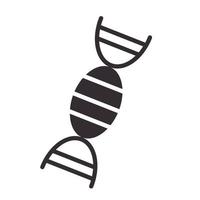 biologia genetica molecola dna scienza elemento silhouette icona style vettore