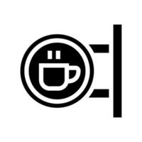 caffè negozio cartello icona vettore simbolo design illustrazione