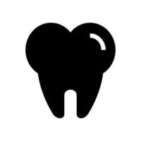 dente icona vettore simbolo design illustrazione