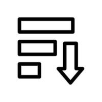 ordinare icona vettore simbolo design illustrazione