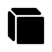 cubo icona vettore simbolo design illustrazione
