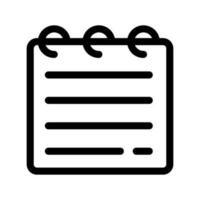 bloc notes icona vettore simbolo design illustrazione