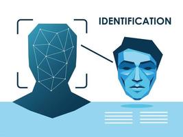 identificazione riconoscimento facciale vettore