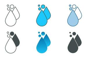 acqua gocciolina icona simbolo modello per grafico e ragnatela design collezione logo vettore illustrazione