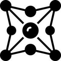 solido icona per networking vettore