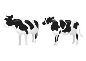 concetto cartone animato bestiame icona, azienda agricola agricoltura allevamento mucca vettore illustrazione, isolato su bianca. salutare animale gratuito gamma.
