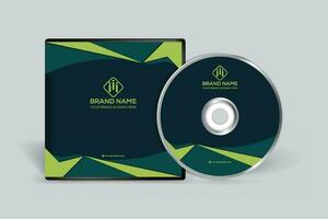 aziendale verde colore CD copertina design vettore