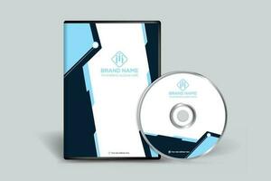 blu elegante aziendale DVD copertina design vettore