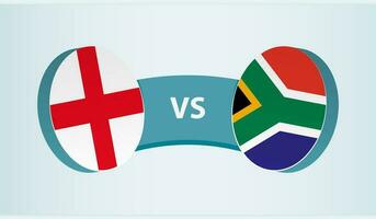 Inghilterra contro Sud Africa, squadra gli sport concorrenza concetto. vettore