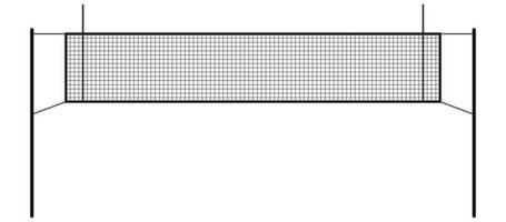 davanti Visualizza pallavolo netto icona vettore