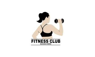 fitness logo design modello design per Palestra vettore