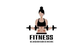 fitness logo design modello design per Palestra vettore