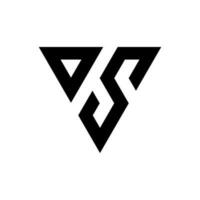 S v lettera logo design vettore