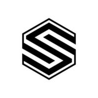 lettera S poligono logo design vettore