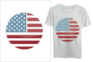 americano bandiera design per t camicie vettore