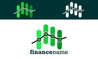 semplice illustrazione logo design per finanziario azienda. finanziario azienda logo design nel verde colore. vettore