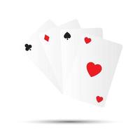 semplici carte da gioco vettoriali isolate su sfondo bianco