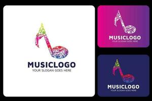 modello di progettazione del logo musicale vettore