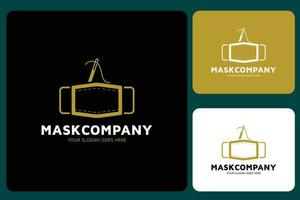 viso maschera logo design modello vettore