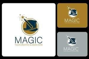 Magia logo design modello vettore