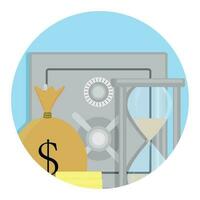 sicurezza depositare scatola Conservazione di i soldi e capitale icona. vettore illustrazione