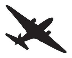 silhouette aereo vettore