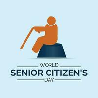 mondo anziano cittadino giorno osservato ogni anno su agosto 21 vettore.in tutto il mondo arte vettore