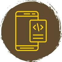 mobile codifica vettore icona design