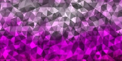 modello vettoriale rosa viola chiaro con triangoli di cristalli