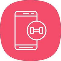 fitness App vettore icona design