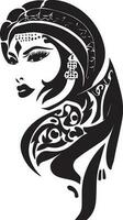 donne viso tatuaggio design vettore illustrazione