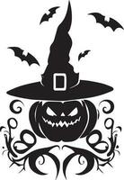 Halloween vettore silhouette illustrazione nero colore