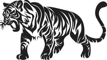 ruggito tigre vettore silhouette illustrazione