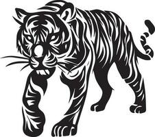 ruggito tigre vettore silhouette illustrazione