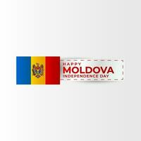 moldova indipendenza giorno saluto design vettore