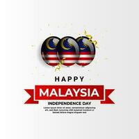Malaysia indipendenza giorno saluto design vettore