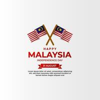 Malaysia indipendenza giorno saluto design vettore