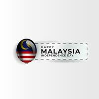 Malaysia indipendenza giorno saluto design vettore