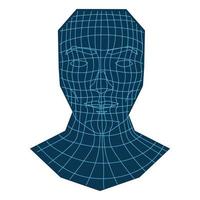 tecnologia di riconoscimento facciale vettore