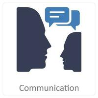 comunicazione e Chiacchierare icona concetto vettore