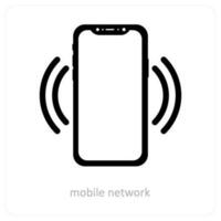 mobile Rete e connessione icona concetto vettore