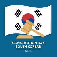 vettore grafico di costituzione giorno nel Sud Corea