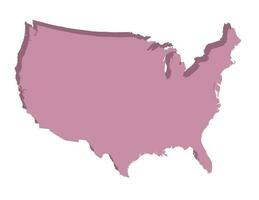 Stati Uniti d'America carta geografica, unito stati di America carta geografica 3d colore carta geografica. vettore