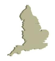 Inghilterra carta geografica 3d colore carta geografica vettore