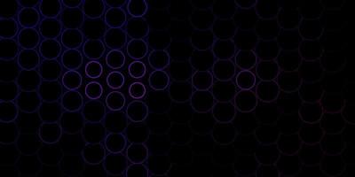 modello vettoriale viola scuro con cerchi dischi colorati astratti su un semplice sfondo sfumato design per poster banner
