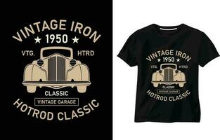 classico Vintage ▾ auto maglietta, Vintage ▾ auto design vettore