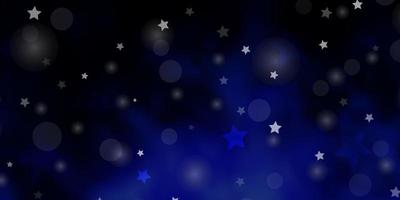 motivo vettoriale blu scuro con cerchi stelle disegno astratto in stile sfumato con bolle stelle design per produttori di tessuti per carta da parati