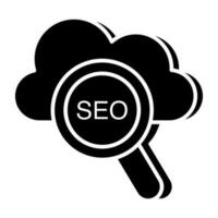 modificabile design icona di SEO analisi vettore